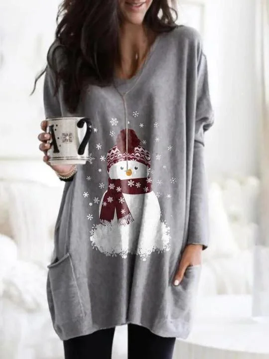 Women's Batwing Sleeve V-neck Graphic Printed Top