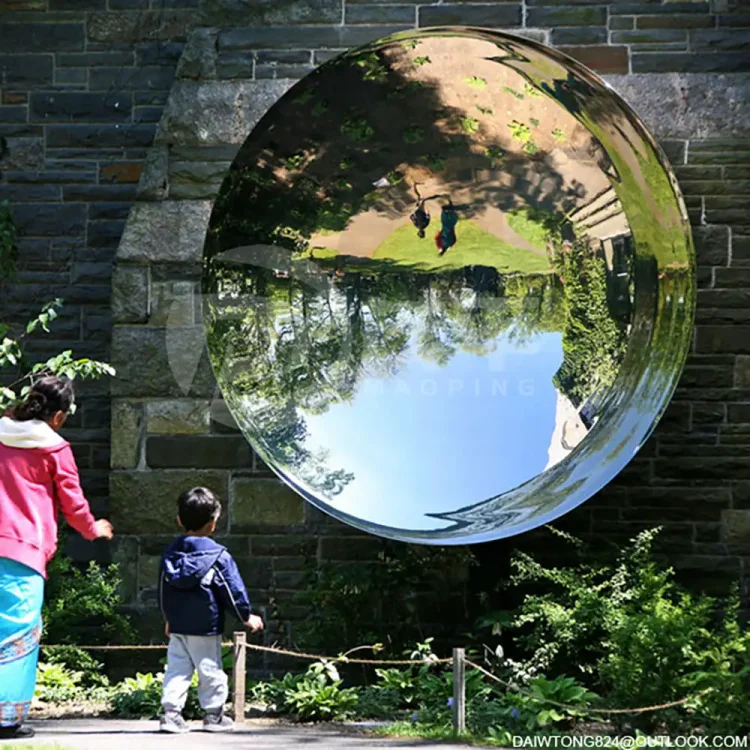 Stainless steel disks sculpture