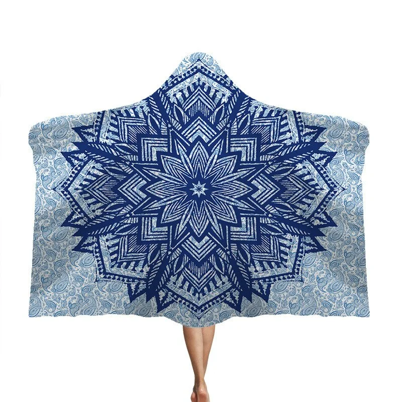 3D Printed Hooded Blanket Anime Soft Fluffy Blankets For Adults Sherpa Fleece Winter Throw Blanket Hoodie Blanket Travel Mantle