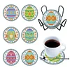 Diamond Painting Wood Coasters Set Easter Egg
