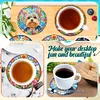 (US Local)6pcs Dog DIY Diamond Painting Coasters Kits with Holder Craft Kit