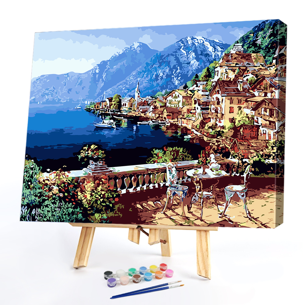 

40*50CM Paint By Numbers-Balcony Scenery, 501 Original