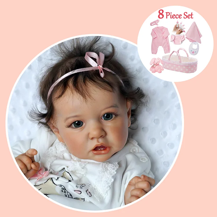  20'' Lifelike Weighted Alina Reborn Silicone Baby Toddlers Doll Girl With Eyes Open, Best Gift for Children - Reborndollsshop®-Reborndollsshop®