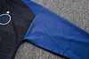 Joyfball 2024/2025 Kids Size Internazionale Milan Long Zipped Jacket Royal Blue Inkjet Soccer Jersey 1:1 Thai Quality 