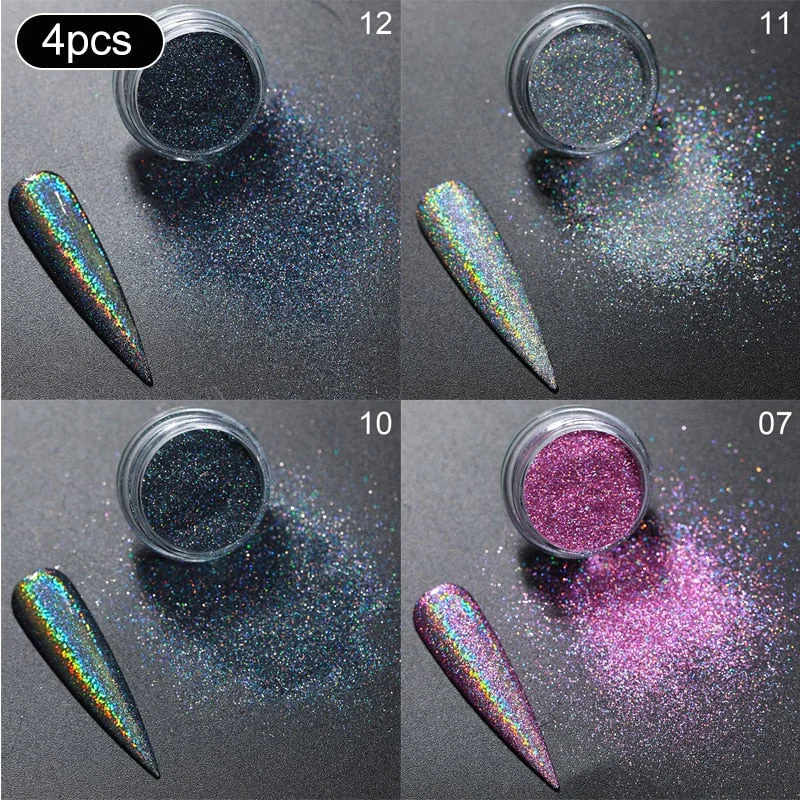 1 Box Rose Sliver Bubble Mirror Powder Metallic Nail Art Glitter iridescent Chrome Dust Sparkling Flakes Pigment Decoration