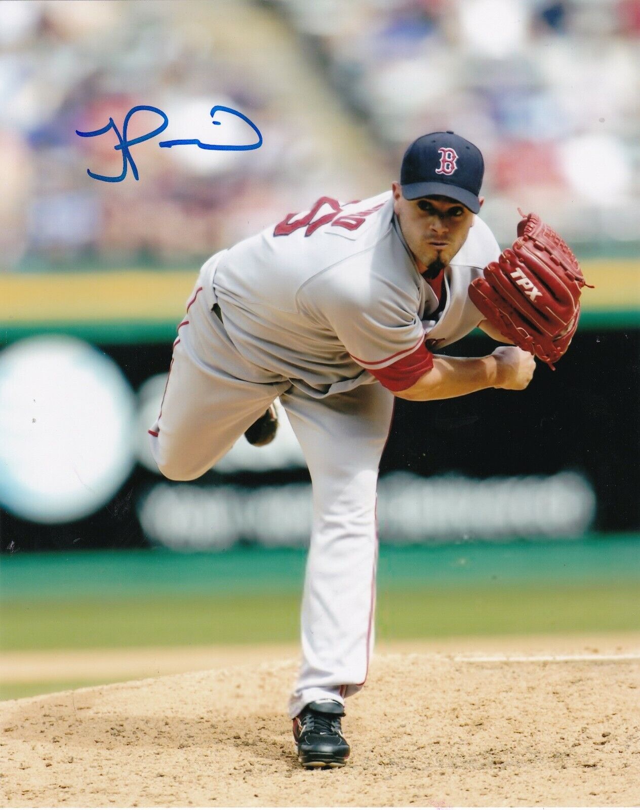 JOEL PINEIRO BOSTON RED SOX ACTION SIGNED 8x10