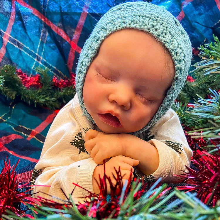  🎄[Precious Gift]17'' Real Lifelike Carol Soft Silicone Reborn Girl Newborn Sleeping For Christmas Celebration - Reborndollsshop®-Reborndollsshop®