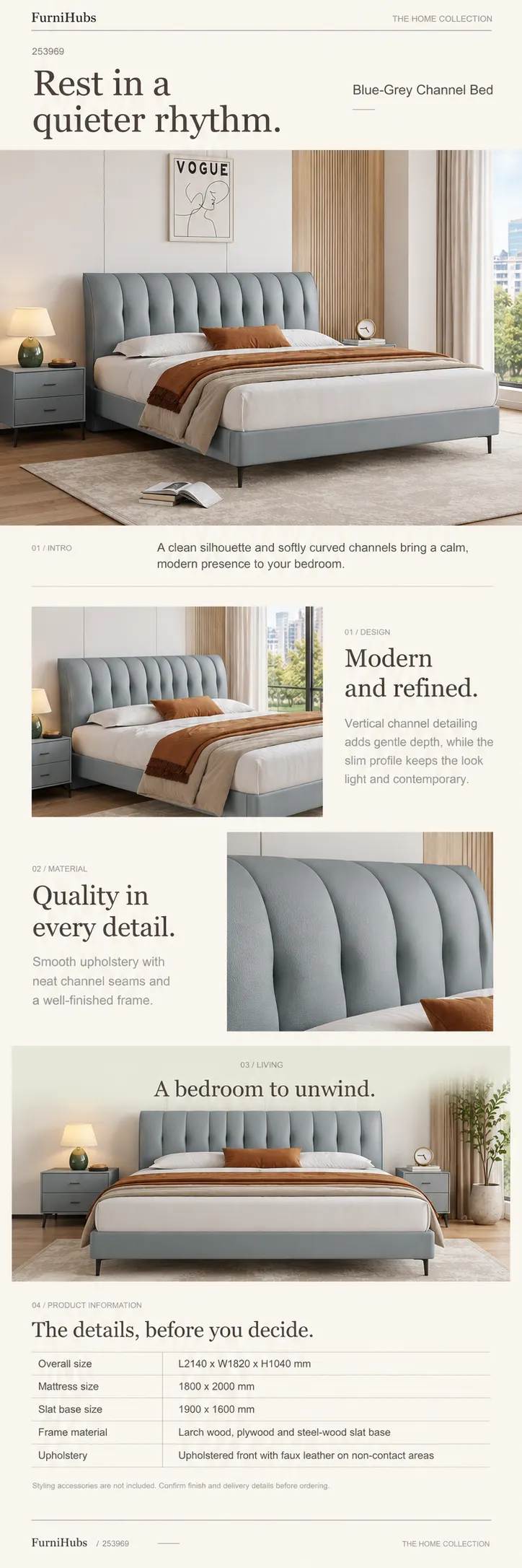 Upholstered Bed 253969