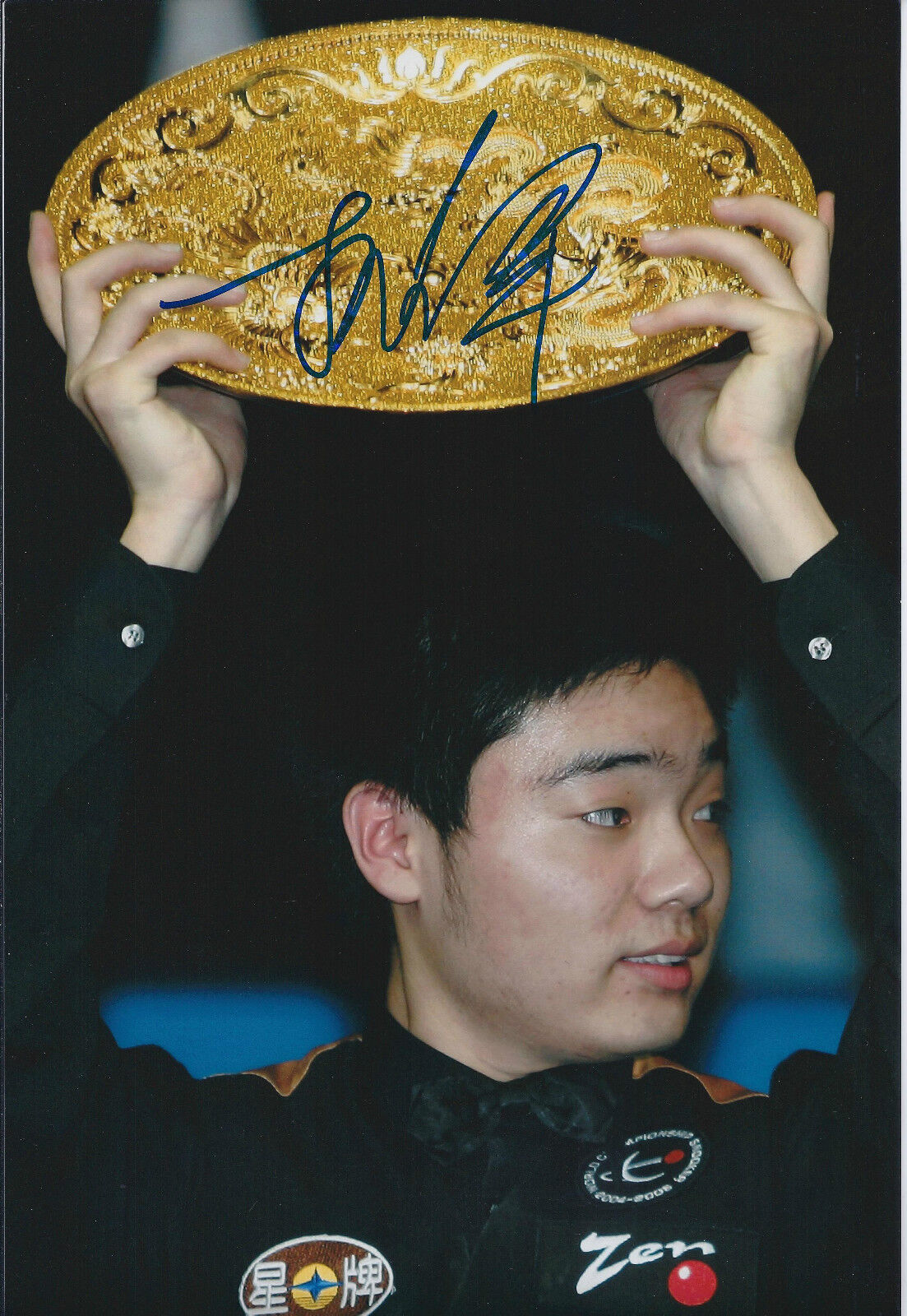 Ding JUNHUI 丁俊晖 AUTOGRAPH Signed Photo Poster painting AFTAL COA SNOOKER China Open Winner 2005