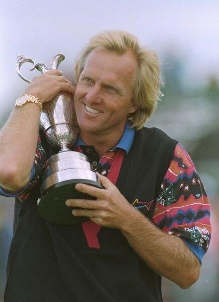 GREG NORMAN British Open Golf Glossy 8 x 10 Photo Poster painting Poster PGA Man Cave