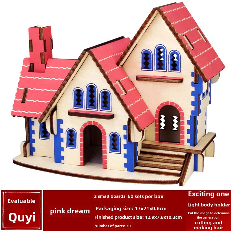 Stall Supply Children’s Wooden 3D Puzzle Adult Puzzle Christmas Building Handmade Educational Model Toy