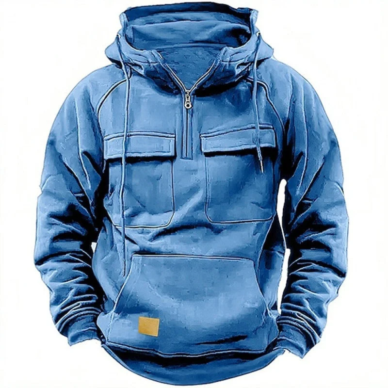 Hooded Solid Color Sweater Jacket