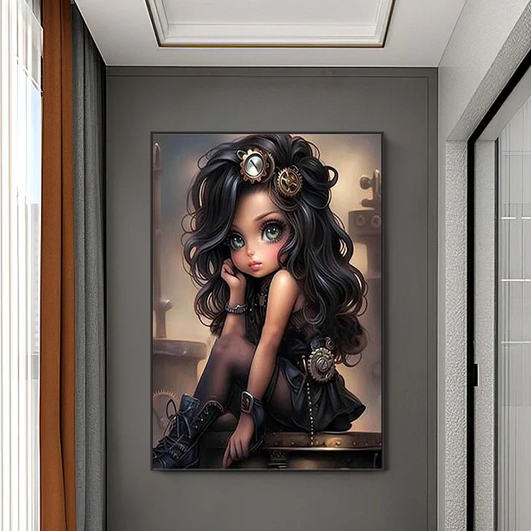 Diamond Painting - Square Drill - Cool Girl(50*70cm)-1117095