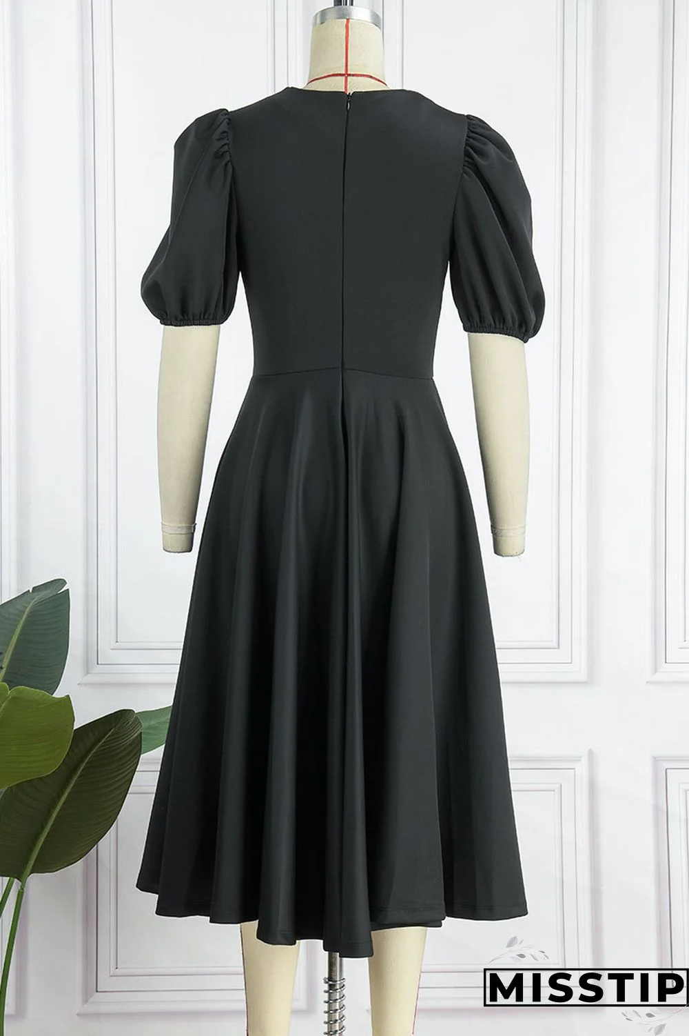 Blue Casual Solid Patchwork O Neck A Line Dresses