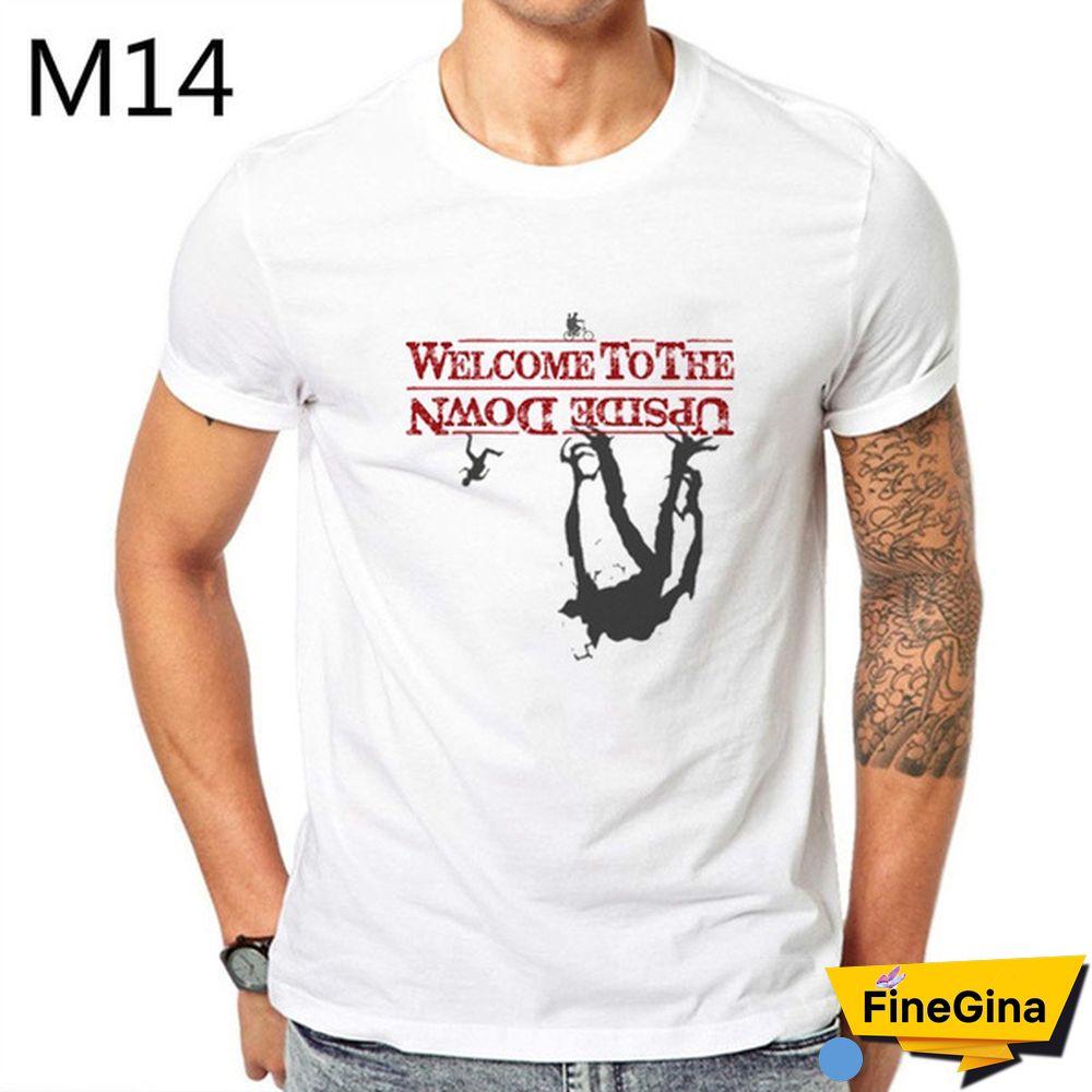 Men's Stranger Things Printed Cotton Crew Neck Men's T-Shirt