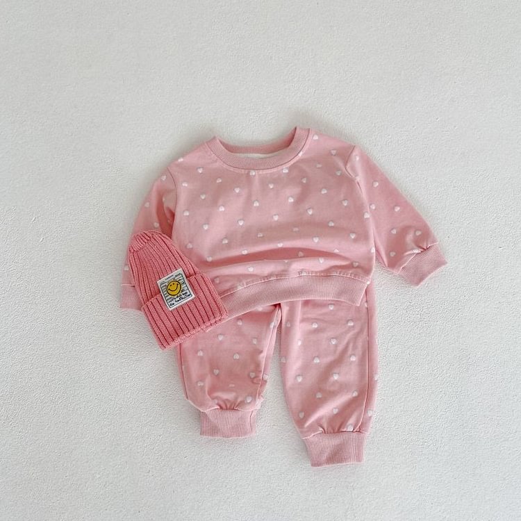 Baby Heart Sweatshirt & Pants Set