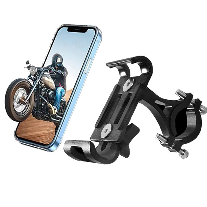 Bicycle Mobile Phone Holder 360° Rotatable, Aluminum Alloy Mobile Phone Holder