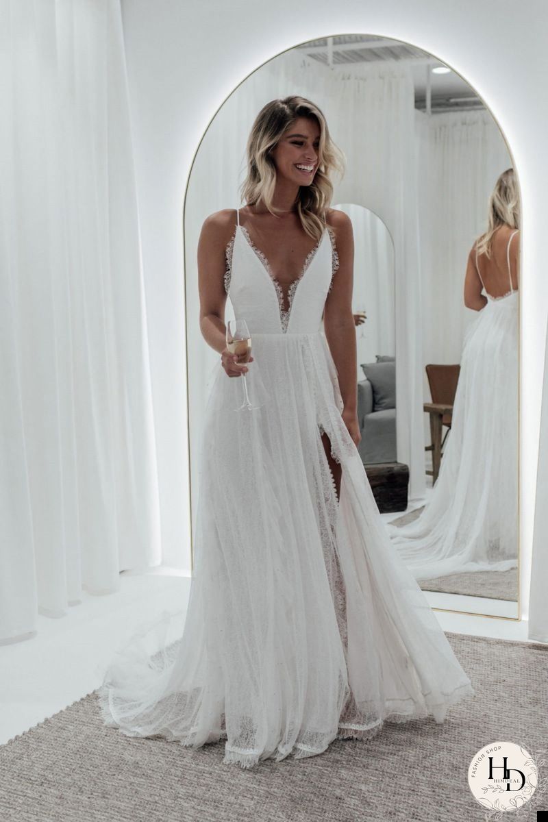 Women'S Dresses Lace Deep V Sling Backless Chiffon Dress