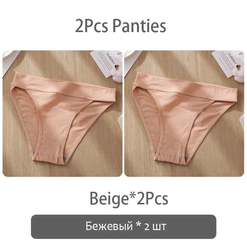 FINETOO Low-rise Women Panties Comfort Ladies Briefs Female Underpants Cotton Crotch Underwear Seamless Bikini Lingerie S-L New