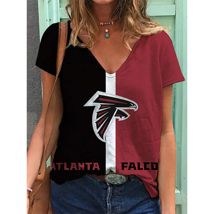 Atlanta Falcons Lightweight Short Sleeve V-Neck T-Shirt