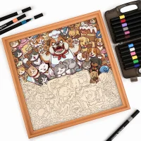 A Purr-fect Wedding - Wooden Coloring Puzzle