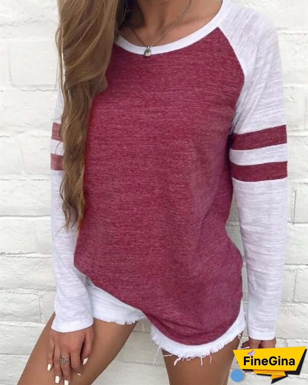 Plus Size Multi-color Tops Holiday Fall Daily Casual Blouse