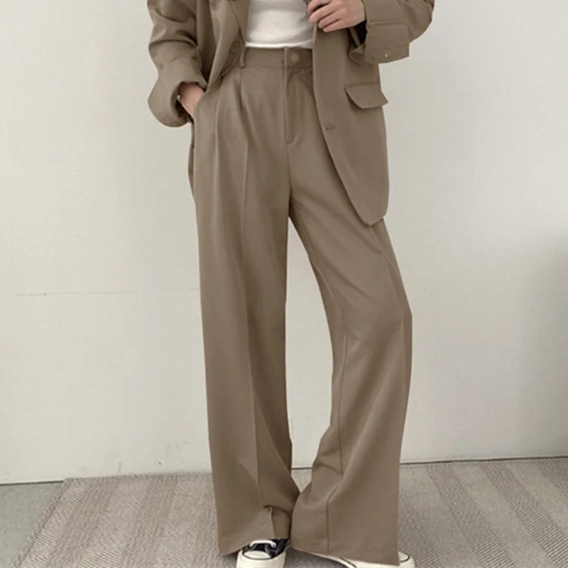 Woherb Woherb Female Spring And Autumn 2024 New Korean Version Of The Korean Fried Street Design Sense Small Casual Camel Small Suit Suit Female-Outfit Ideas