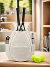 Quilted Tennis Backpack Lightweight Large Tennis Bag for Rackets and Sports Gear