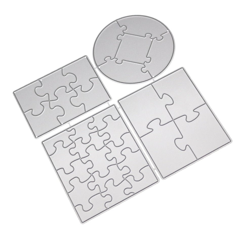 Rectangle Round Metal Cutting Dies Stencil Fun Puzzle Craft Cut Die Scrapbook DIY Handmade Album Paper Cards Decor Dies