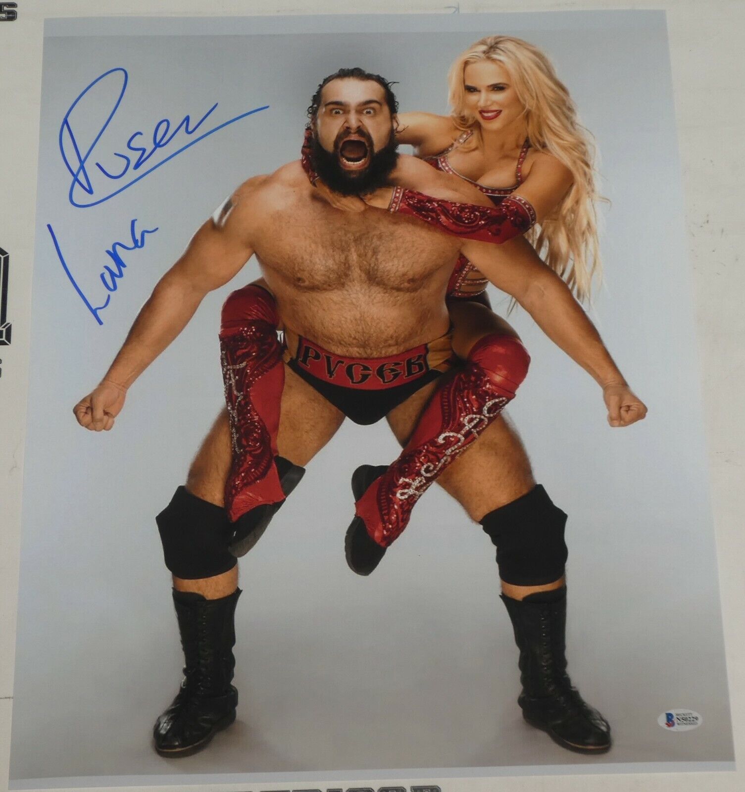 Rusev & Lana Signed 16x20 Photo Poster painting BAS Beckett COA WWE Total Divas Picture Auto'd 9