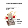 Metal alloy calendar, manual mechanical flip desk calendar, Bauhaus style home desktop decoration perpetual calendar ornaments