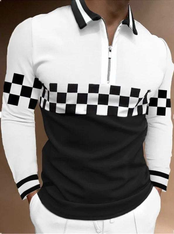 Men's Polo Shirt Long Sleeve Casual