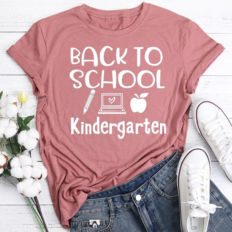 Back to school kindergartenT-Shirt Tee -06817-Annaletters