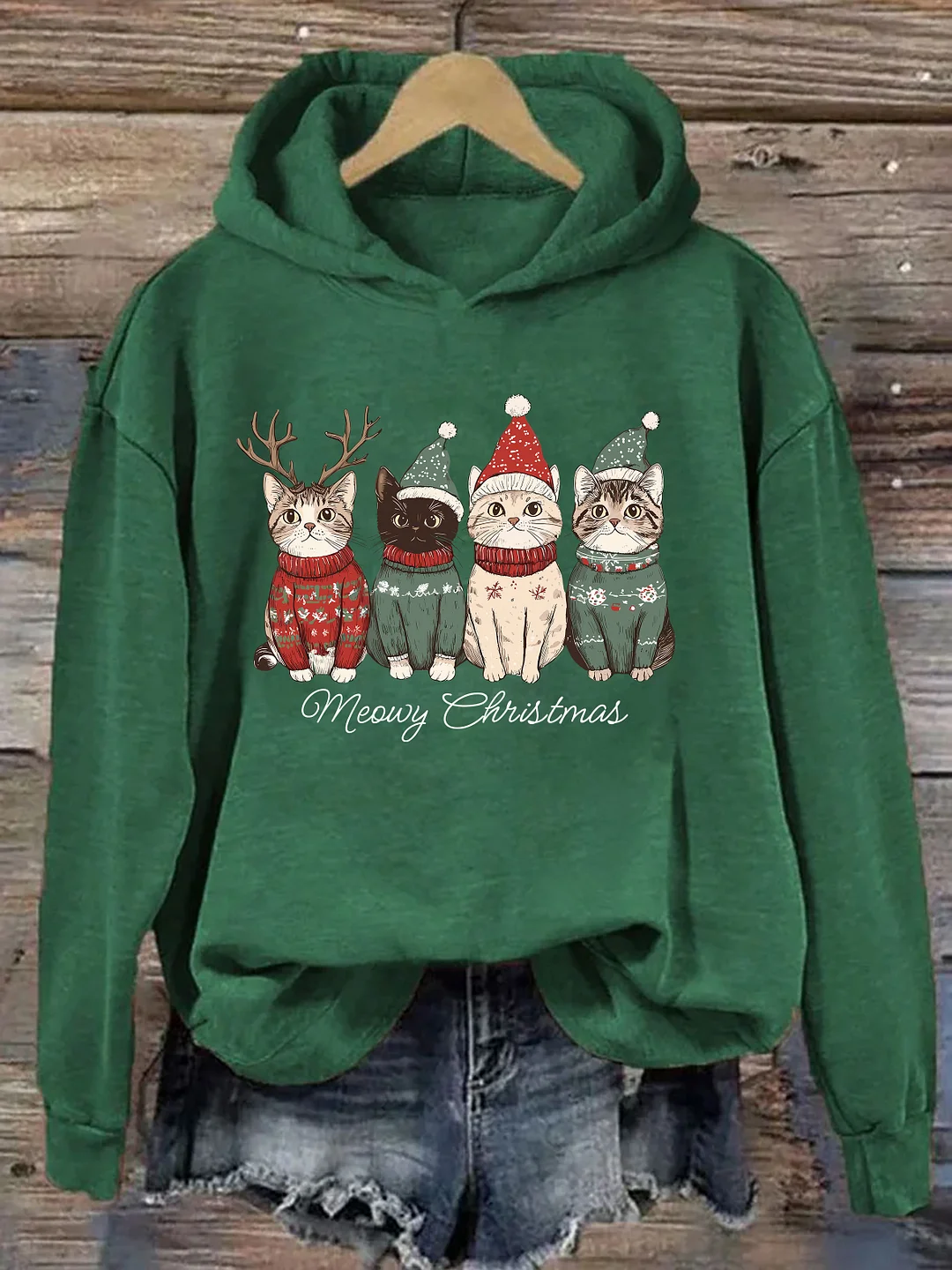 Meowy Christmas Hoodie