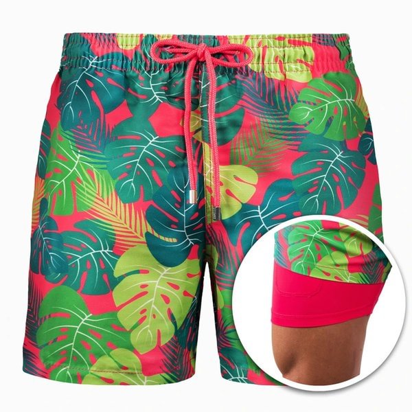 Tropical Crush - Double-layer beach pants