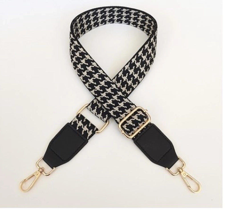 Houndstooth Shoulder Bag Accessory Strap Adjustable Wide Shoulder Strap Single Shoulder Crossbody Stylish Bag Accessories Color Package Strap