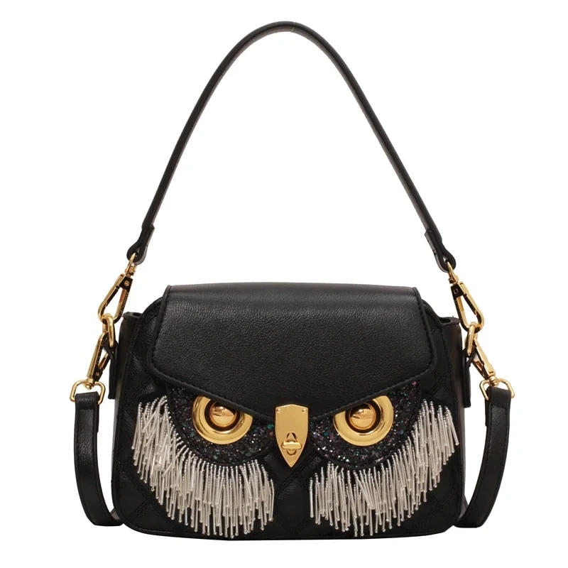 Xpoko Japanese Style Kawaii owl Bag Women Cowhide Shoulder Bag For Women 2023 New Crossbody Bag Small Phone&Purse Bag Bolsa Feminina