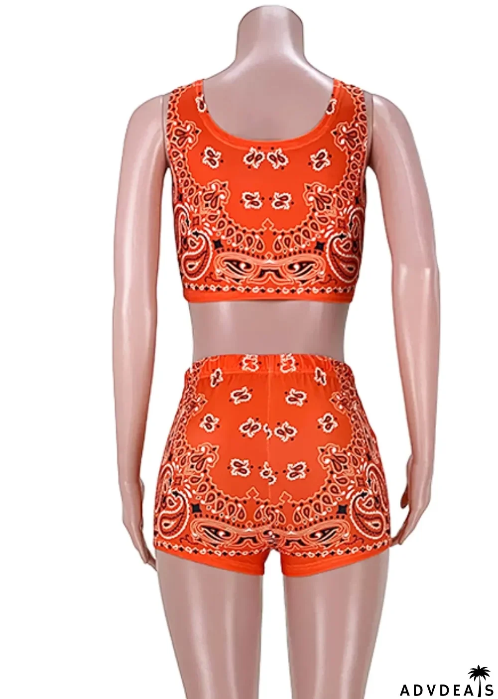 Summer Print Jogger Bra and Shorts 2PC Set