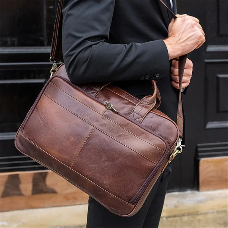 Practical Business Large Capacity Handbags Vintage 15.6 Inch Case