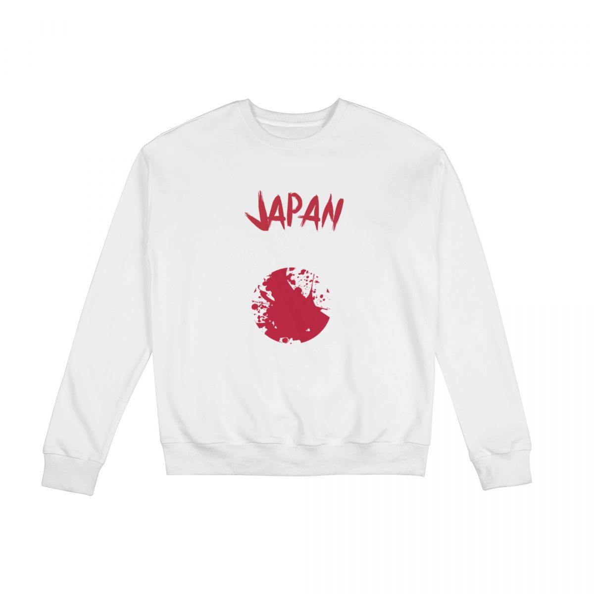 Japan Ink Spatter Sweatshirt Round Neck Tops