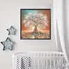 Arbre de vie-peinture sp&eacute;ciale partielle au diamant-30*30cm