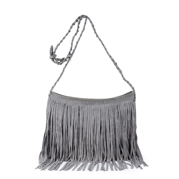Women'S Solid Color Tassel Messenger Bag