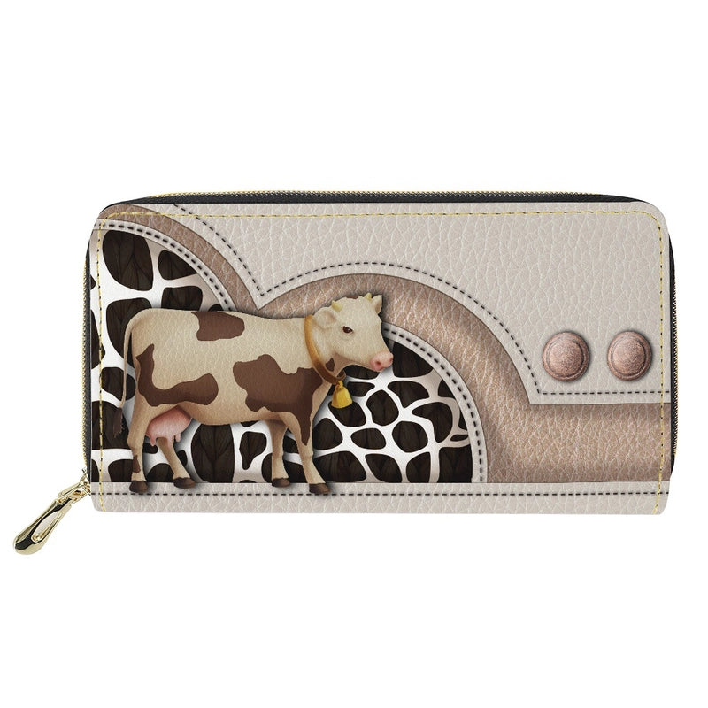 Women’s Customized Pu Leather Zipper Wallets