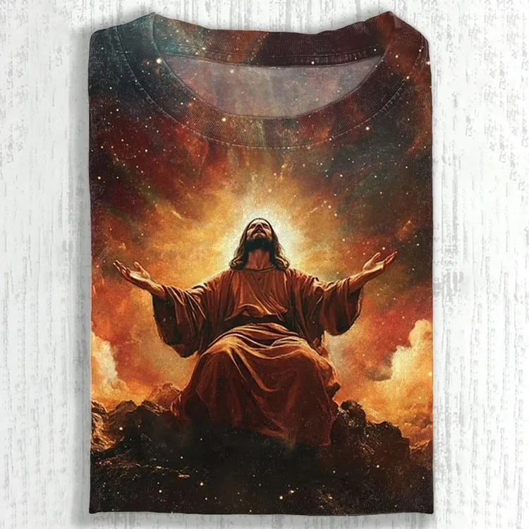 Unisex Faith Jesus  Art Print Short-Sleeve T-Shirt socialshop