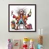 Lady Drinking Red Wine-11CT Stamped Cross Stitch 40*40cm/15.75*15.75in