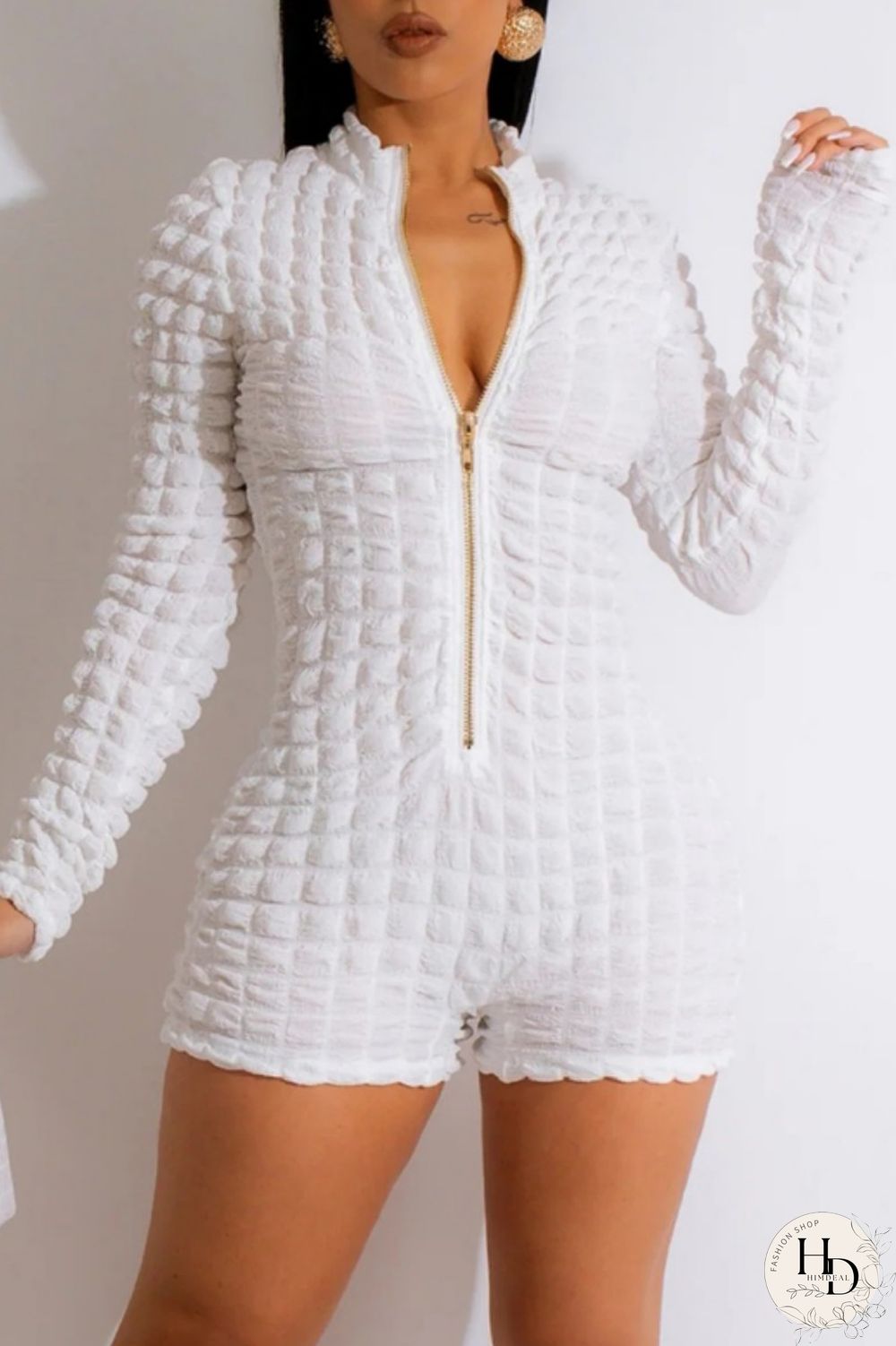 Black Casual Solid Patchwork Zipper Collar Skinny Jumpsuits