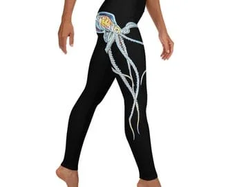 Pornhint OCTOPUS LEGGINGS - Surfing Leggings - Animal Yoga Pants - Ocean Leggings - Scuba Leggings - Octopus Yoga Pants - Surfing Pants