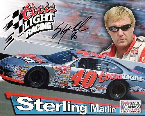 Sterling Marlin Racing SIGNED AUTOGRAPHED 10 X 8