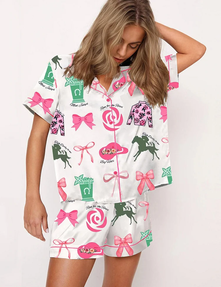 Kentucky Derby Bow Pajama Set