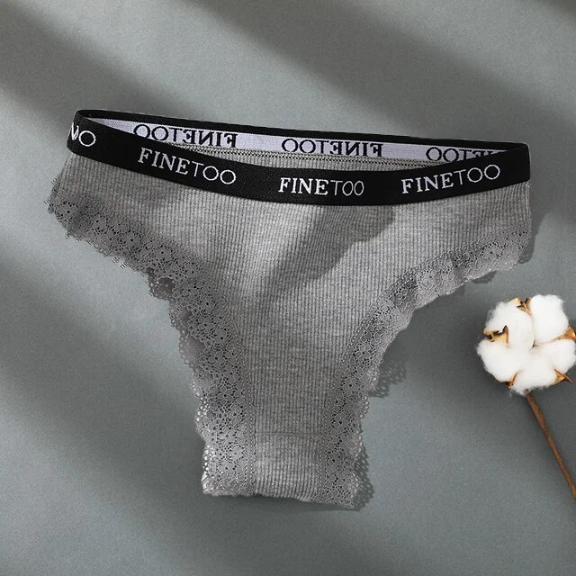 Billionm Women Lace Panties Women's Sexy Cotton Underwear FINETOO Solid Color Brazilian Pants Female Breathbale Intimates Lingerie